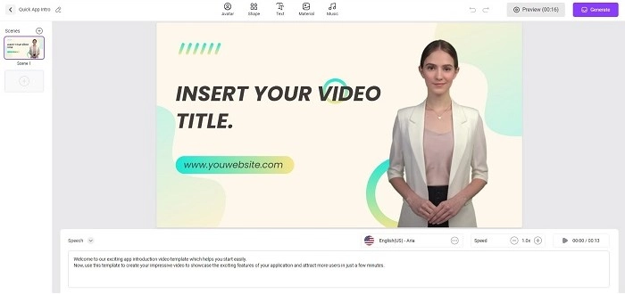 استخدم vidnoz ai video generator