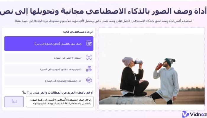 تحليل الصورة باستخدام تحليل الصور Vidnoz AI