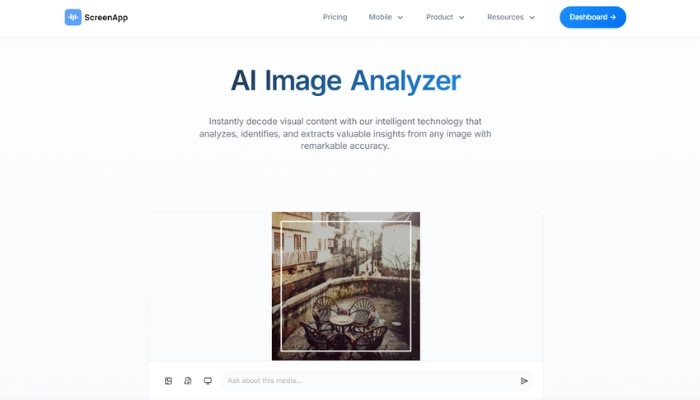 تحليل الصور screenapp