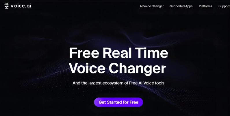 voiceai برنامج تغيير الصوت في الألعاب