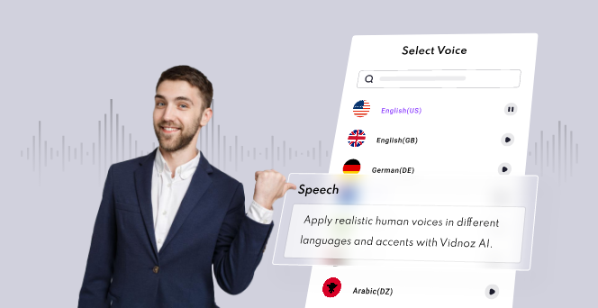 انشاء AI الأصوات مع Vidnoz AI