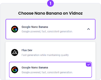 اختر Nano Banana على Vidnoz